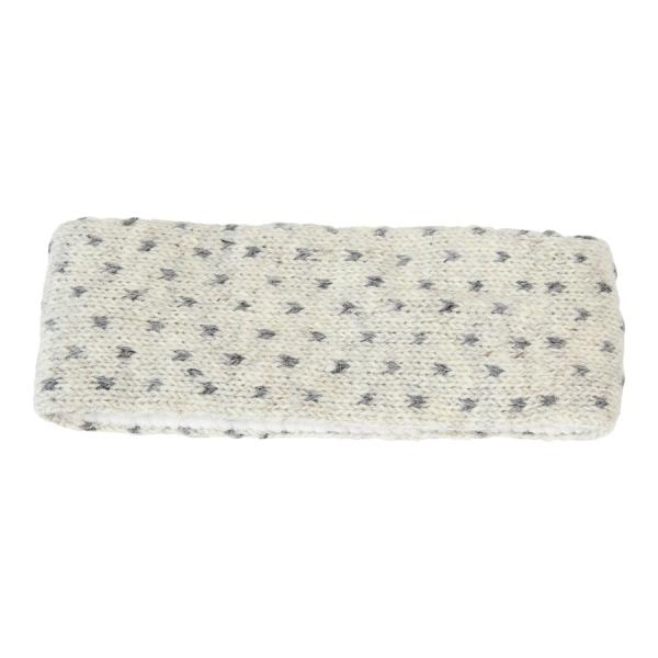 Naturfarben gemustertes Stirnband 100% Wolle mit Fleece gefüttert Handarbeit Nepal